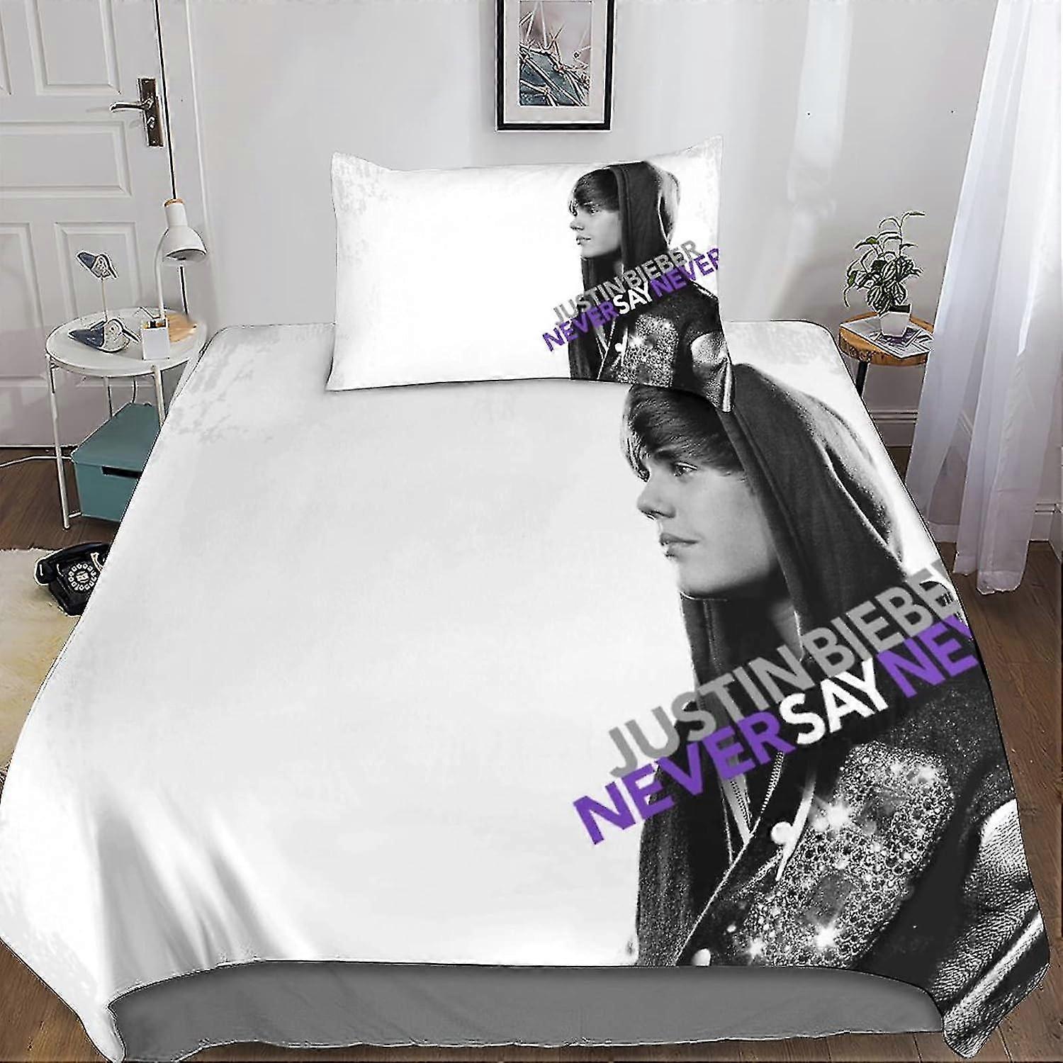 Pop Singer Bedding Set Soft Fade Resistant Breathable 3D Printed Duvet Cover and Pillow Covers