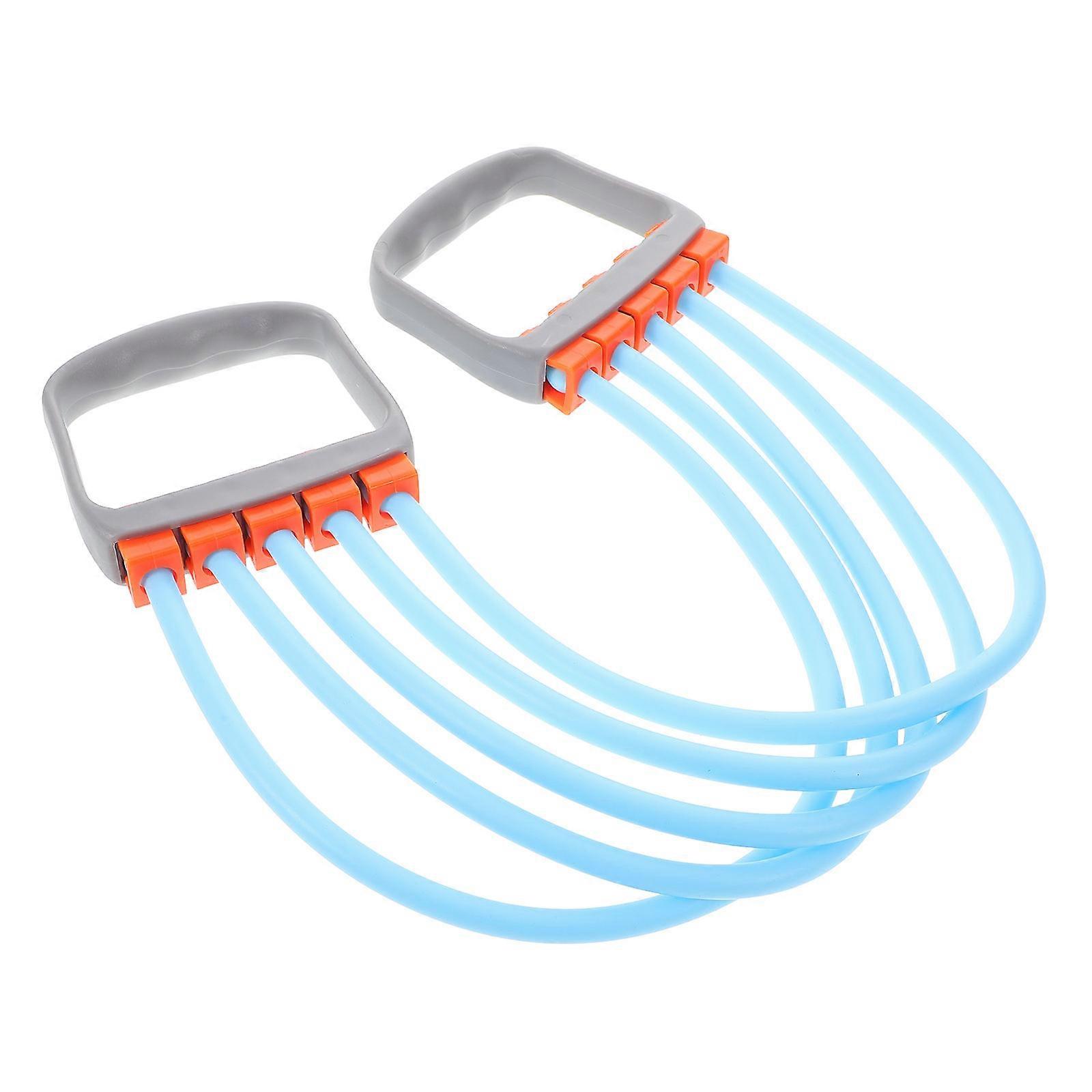Spring Fitness Chest Exerciser Portable Fitness Puller For Home Gym Strength Training TPR Material 24.6×4×0.8in 1Pack