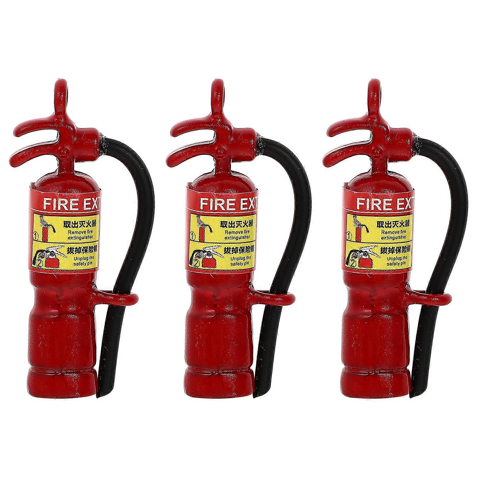 Mini Fire Extinguisher Pendants Alloy Miniature House Ornament, Dollhouse Decor Accessory for Miniature Landscaping & DIY Craft Projects