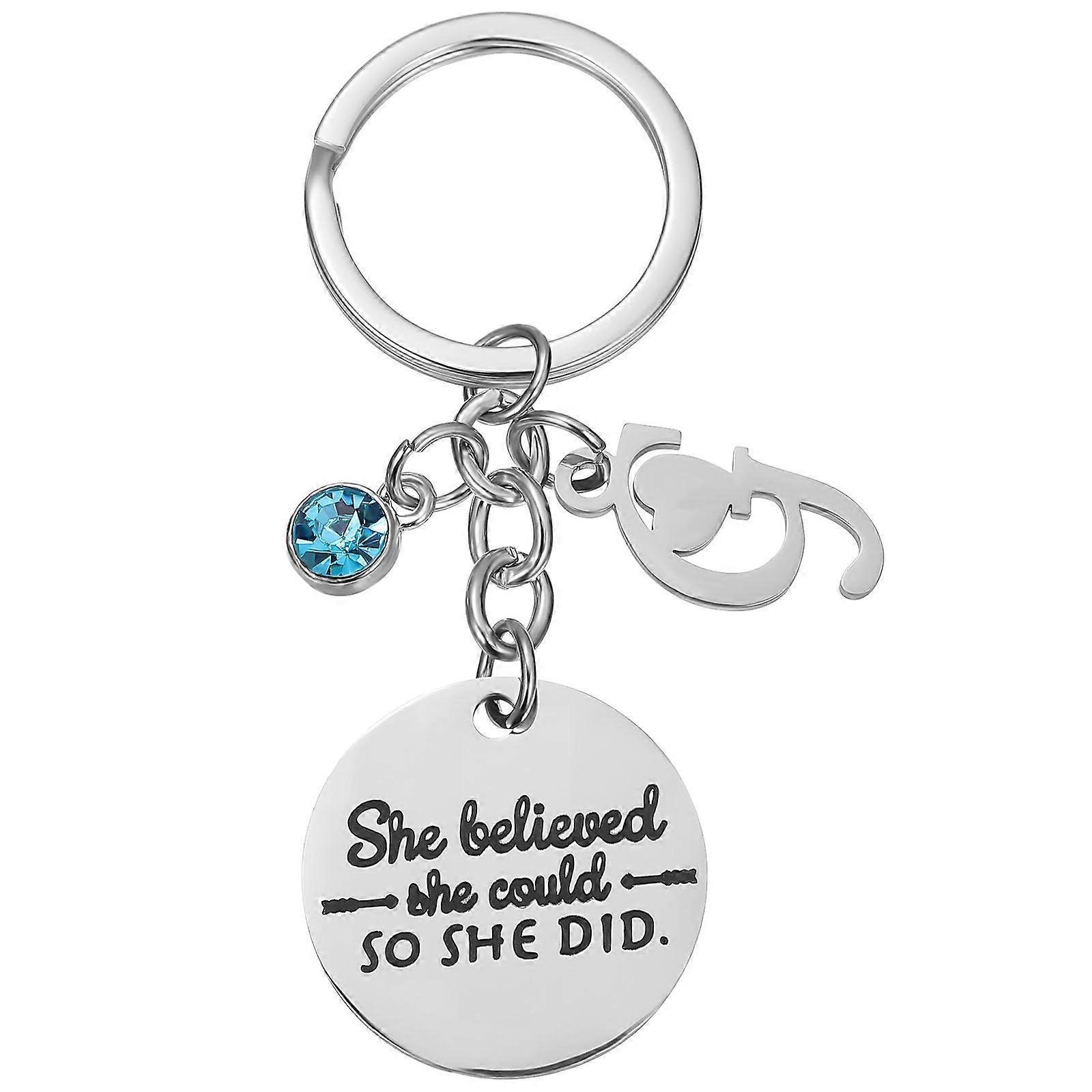 Men Keychains For Car Keys Stainless Steel Keychain Unique Shape Minimalist Design Silver Hanging Accessory 1Set