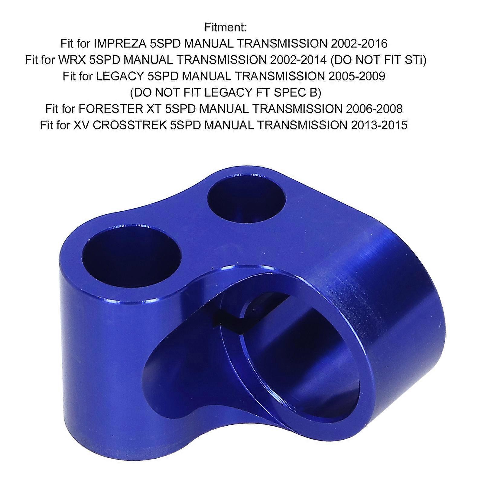 5 Speed Short Shifter Adapter Base Bushing Fit for IMPREZA/WRX/LEGACY/FORESTER XT Manual TransmissionBlue