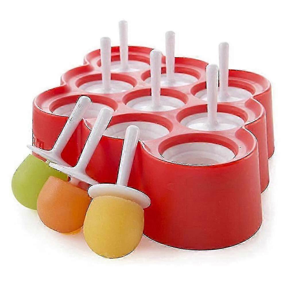 Mini Pop Molds, 9 Miniature Popsicle Molds With Sticks And Drip Guards, Easy Release Bpa-free Silico
