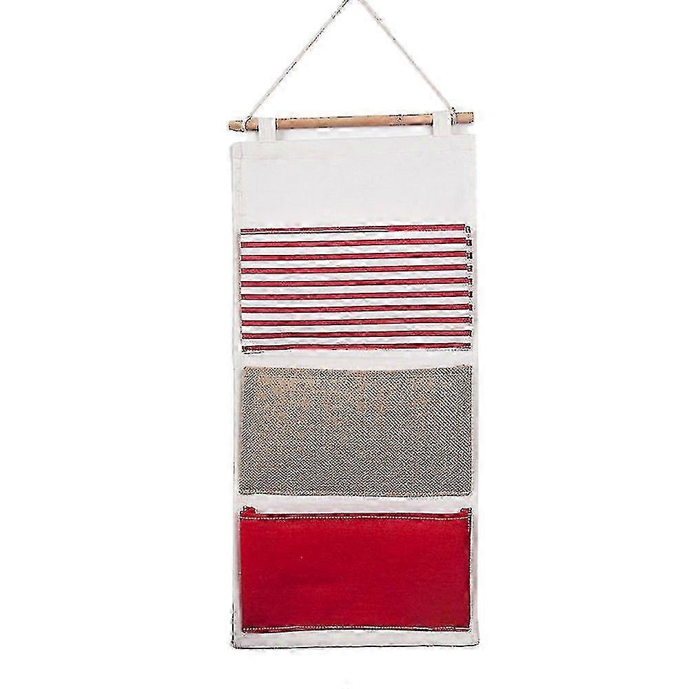 Linen Cotton Wall-Mounted Door-Mounted Storage Rack