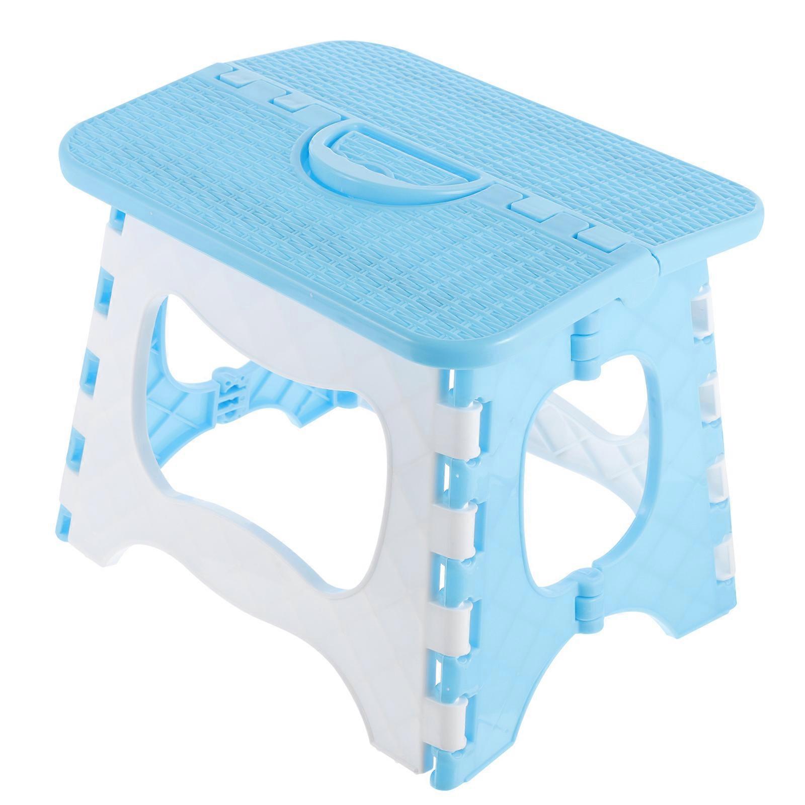 Mini Portable Stool Folding Step Stool Plastic Kids Adults Rectangular Simple Design 1Set