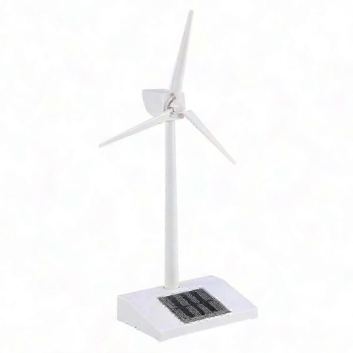 Educational Mini Wind Turbine Kit - Solar Powered ABS Plastic Model in White for Learning & Entertainment