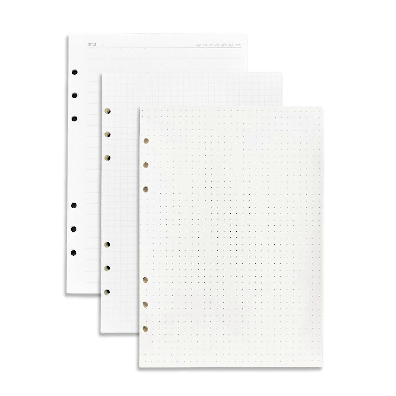 A5 Refill Paper, 3 Packs Ring Binder Inserts A5, 180 Sheets/360 Pages, 21 x 14.5 cm