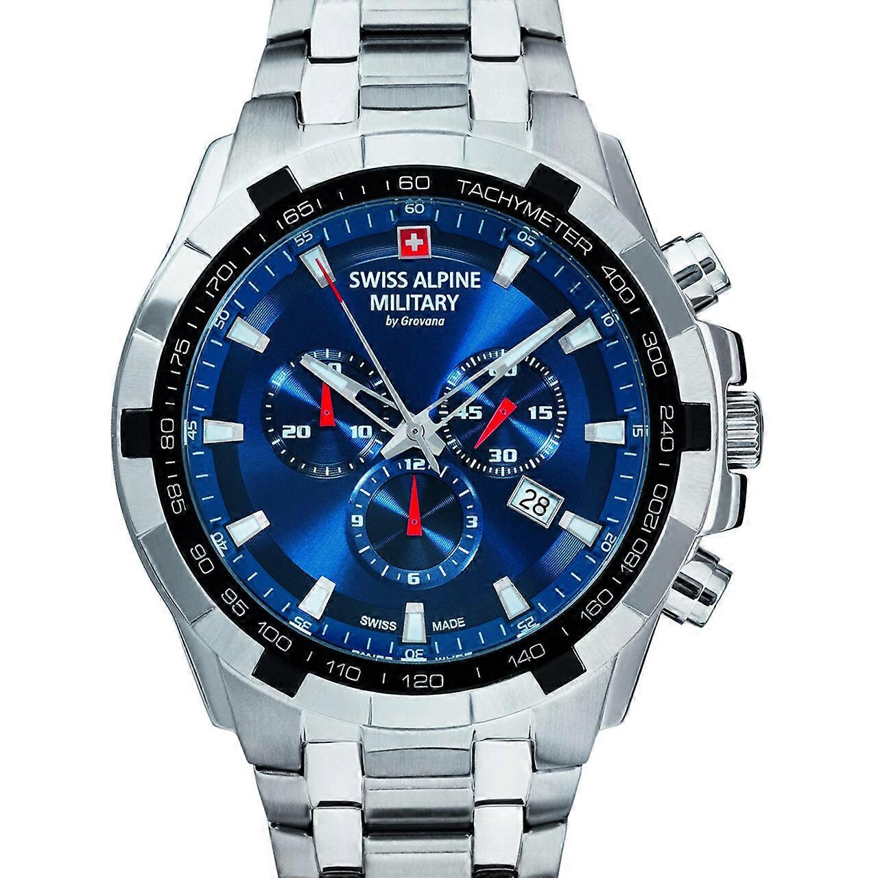 瑞士阿尔卑斯山军装7043.9135，石英，46毫米，10ATM男士手表