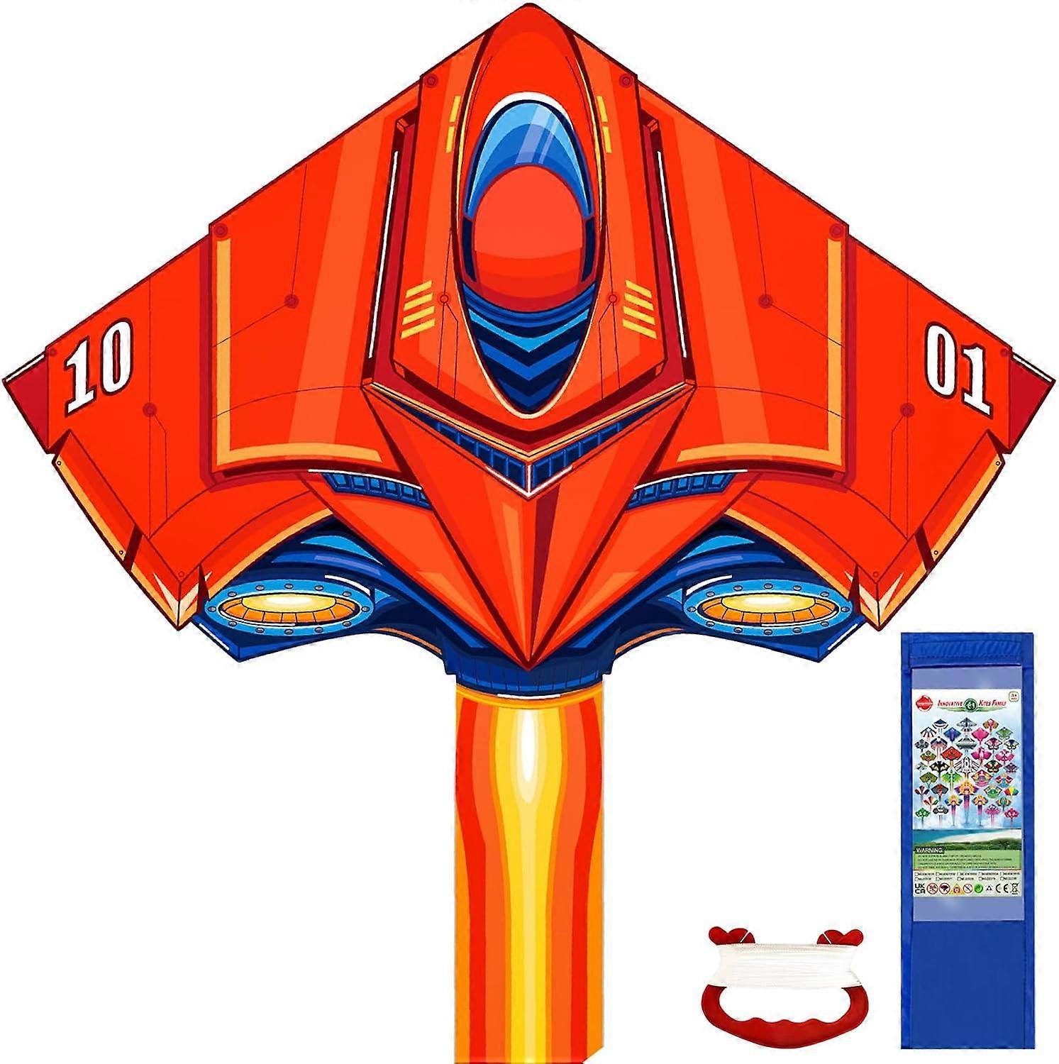 Large Plane Kite for Adults Easy to Fly, Kids Kite, Great Beach Kite for Beginners with Handle and 328FT Kite String