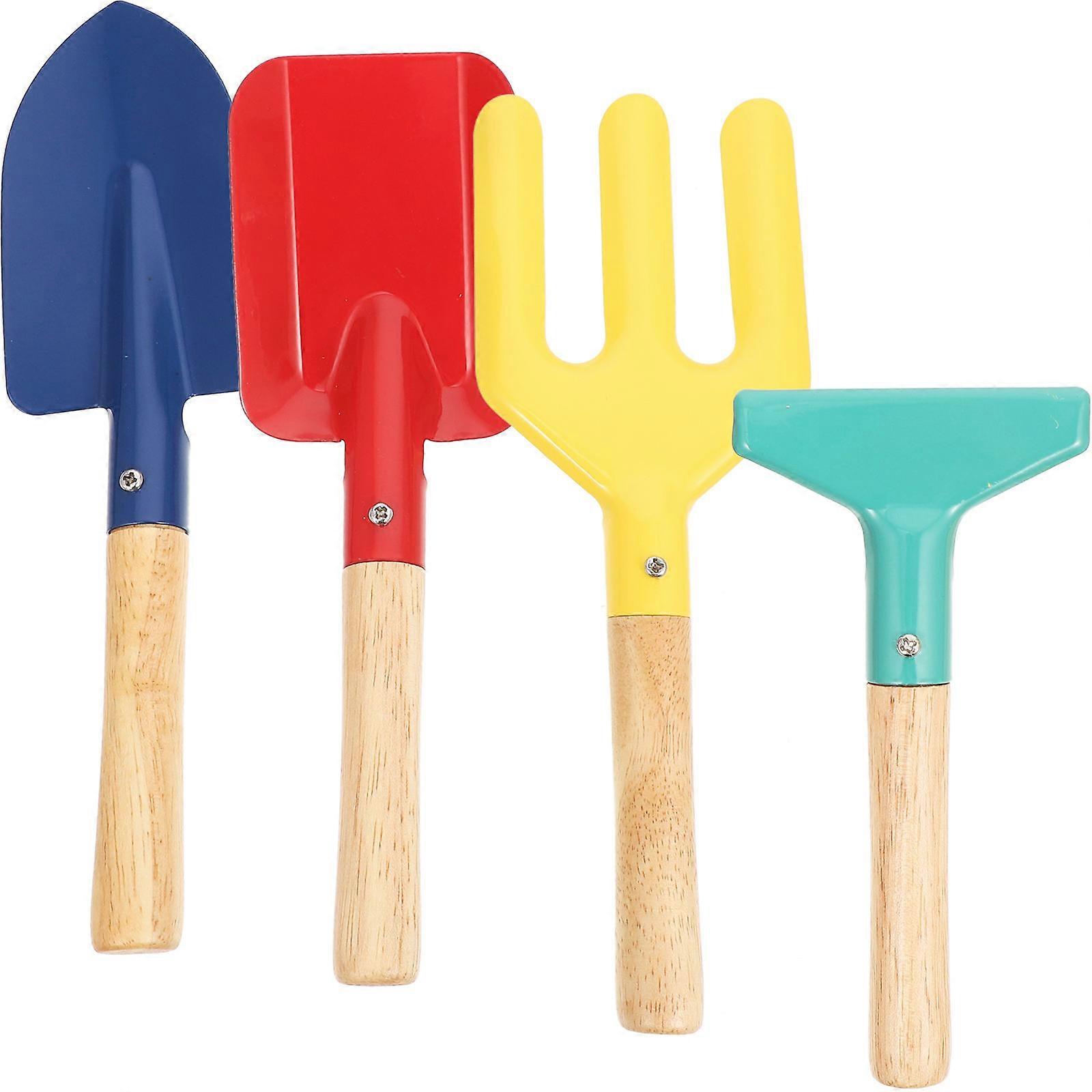 Garden Digging Tools Kids Garden Tools With Rake Fork Trowel Assorted Color Bright Color Gardening 1Set