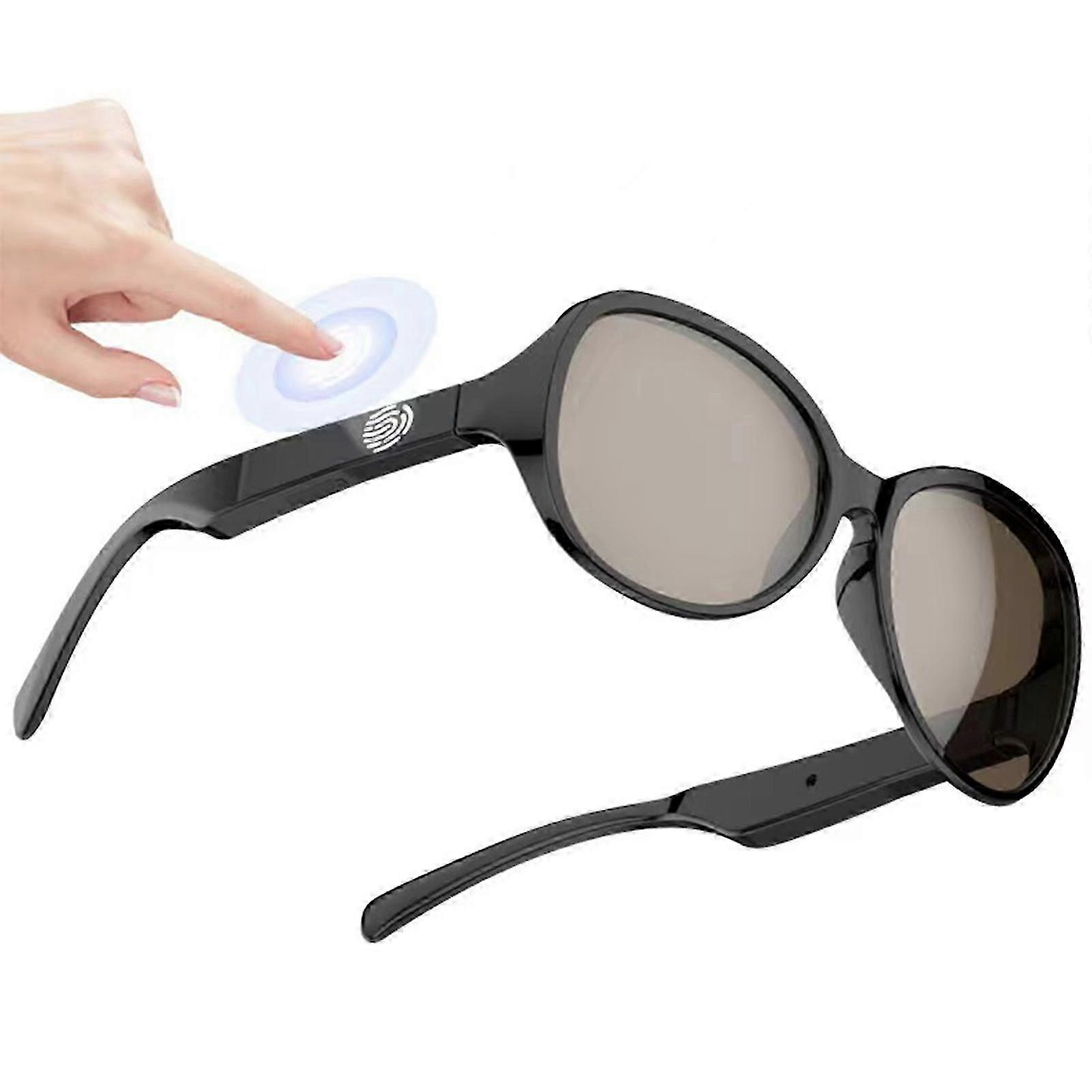 Smart Glasses, Blue Light Filtering & Polarized Sunglass Lenses - Low Latency Audio,Built-in Mic & Speakers - Touch & Voice Assistant