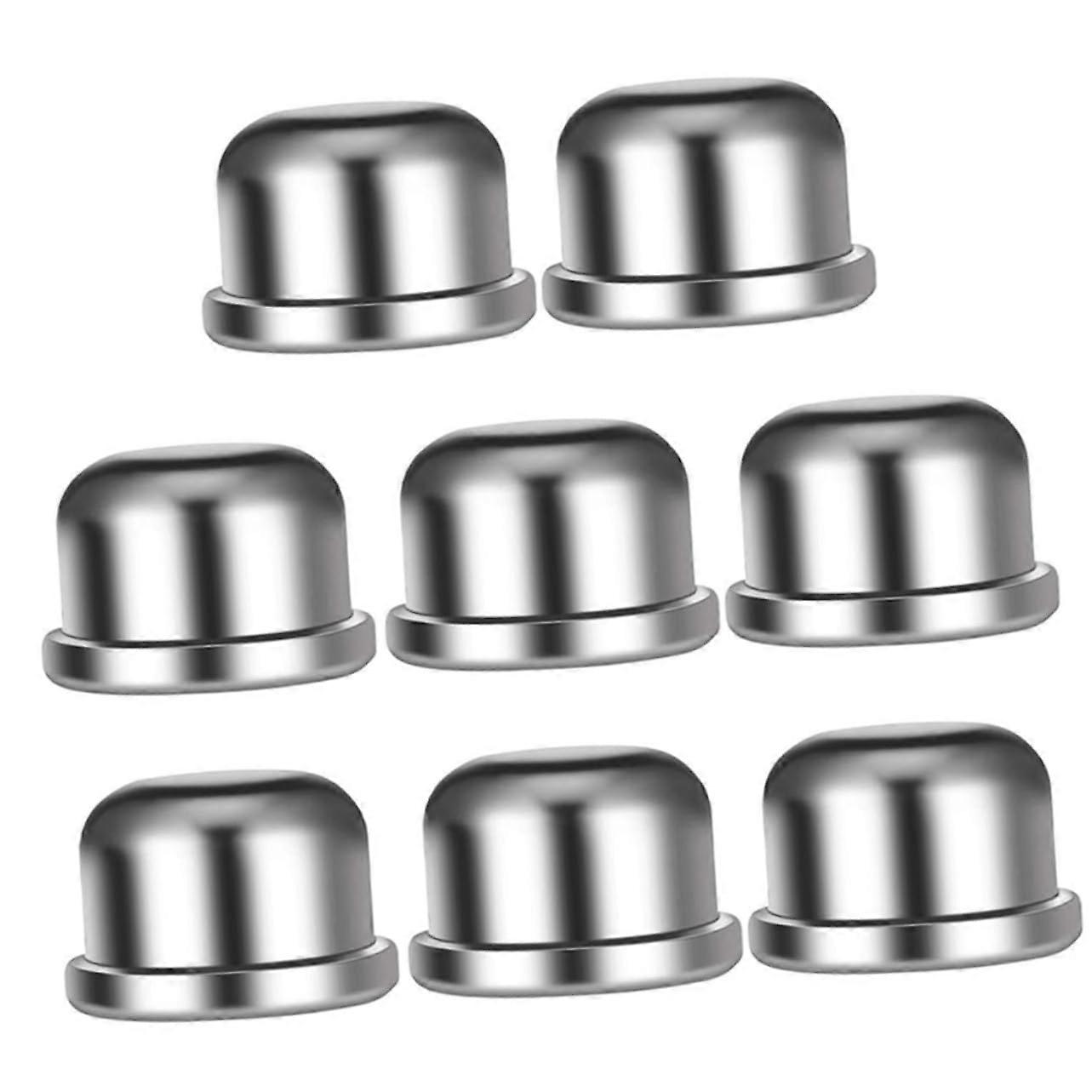 8Piece Decorative Horn Frame Lamp Holder Set Silver Metal Lamp Knobs, Table End Caps, and Tapped Shade Decorations for Lampshades