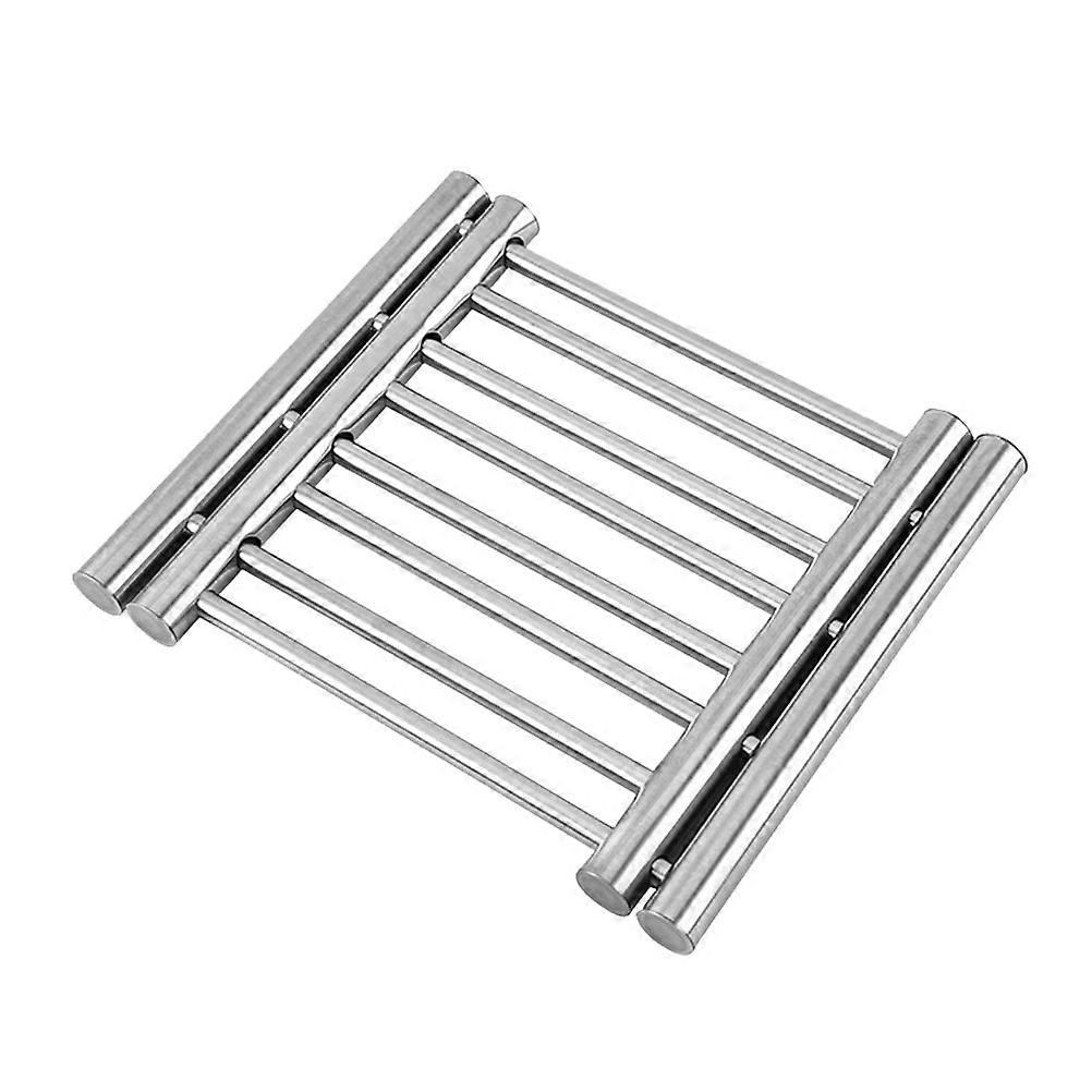 Pad isolante in acciaio inossidabile per vasi Sottobicchieri resistenti al calore marrone e argento per uso domestico 22,80X20,00X2,00 CM 1 pz