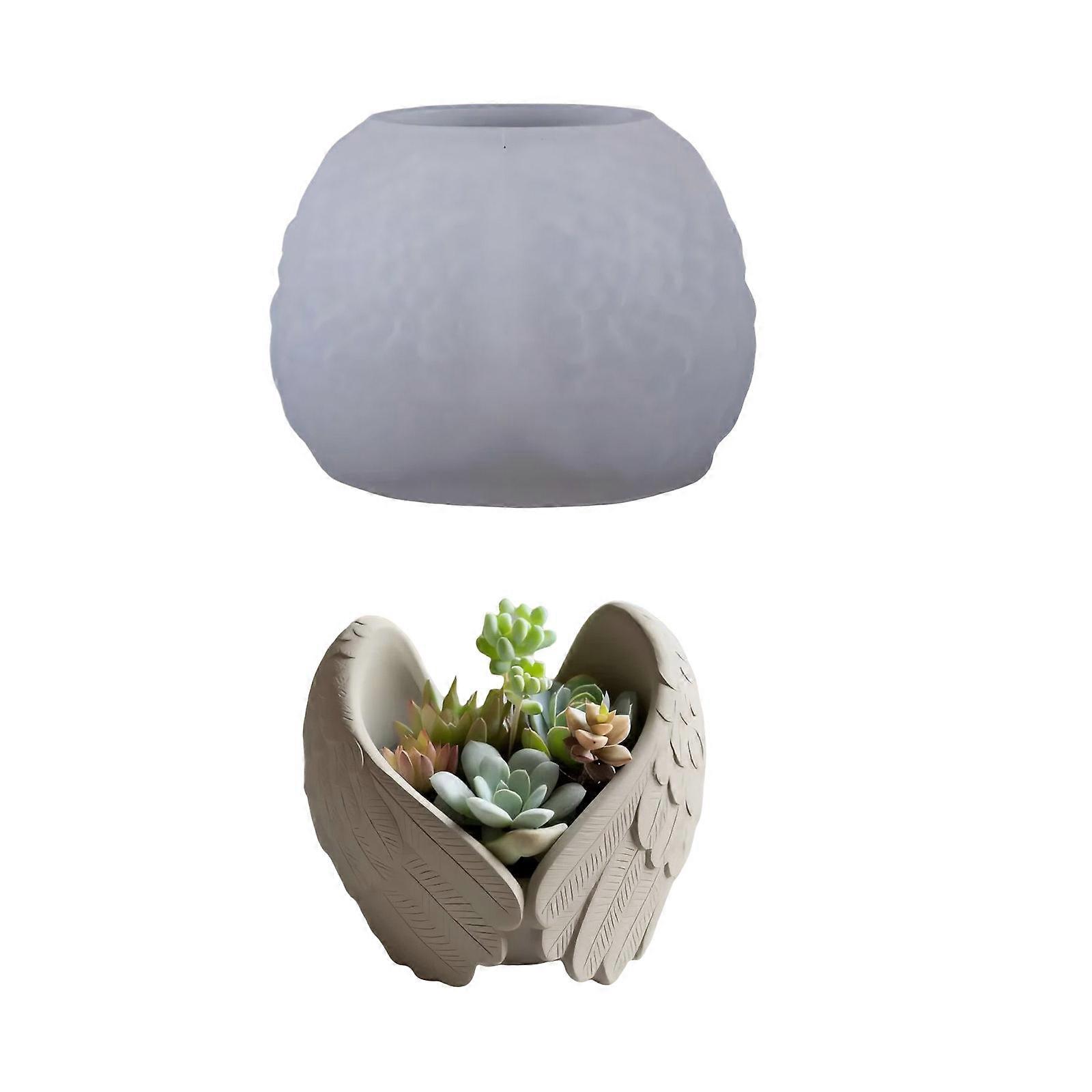 Flexible Silicone Angel Wing Mould for Concrete Candle Making Unique Textured Surfaces Reusable Multicolor