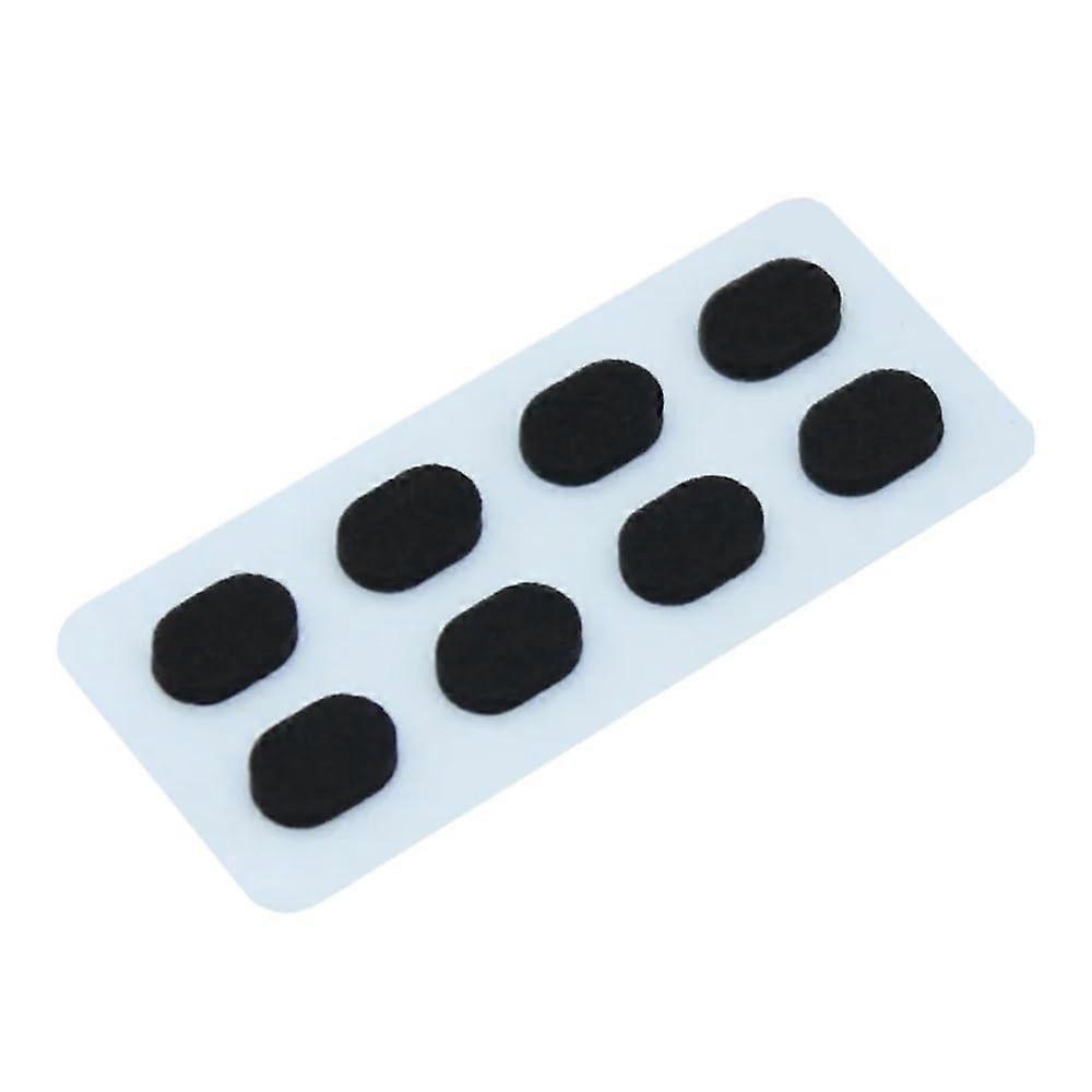 Soft foam/silicone selfadhesive nose pads, EVA nose pads, nonslip glasses, oval nose pads, 1.5 mm, black