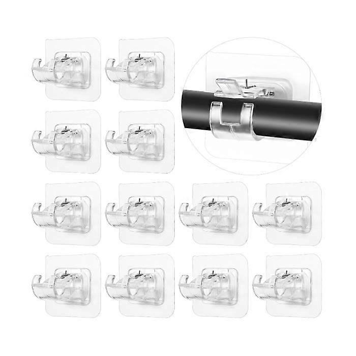 12 Pieces Curtain Rod Holders Without Drilling, Curtain Hooks Without Drilling, Transparent Adhesive Curtain Hooks, Curtain Tiebacks -