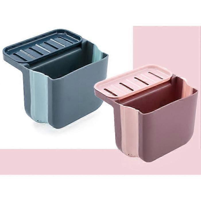 Telescopic Kitchen Sink Drain Basket (Pink + Blue)