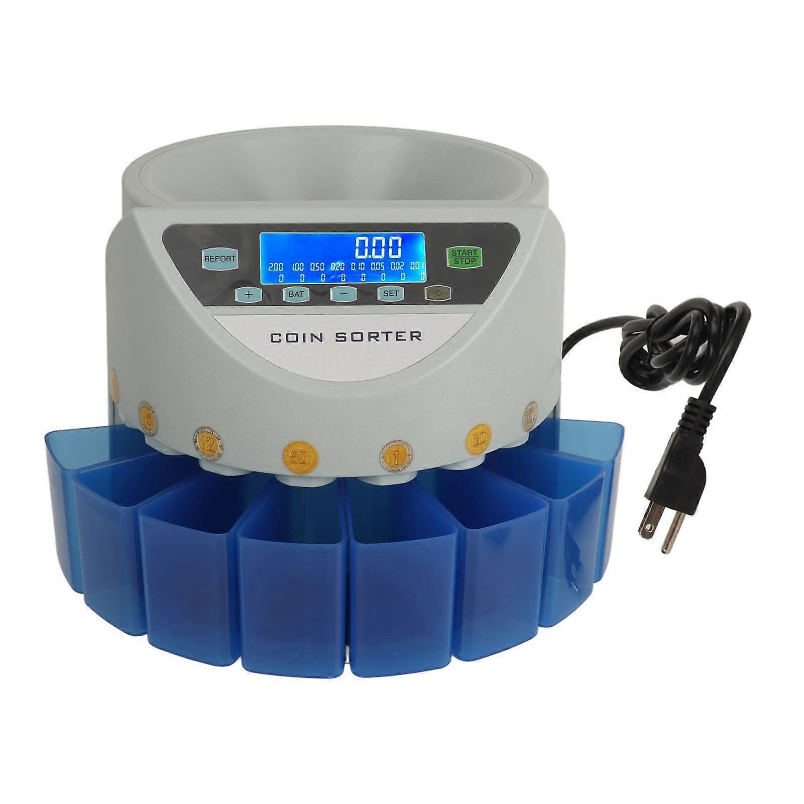 Coin Sorter LCD Display Support Multi Currency Change Counter Machine