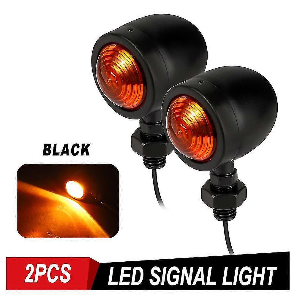 2PCS Motorcycle LED Turn Signal Lights Direction Indicator Lamp Bullet Bulb Amber Moto Front Lamp Tail Light 12V Universal Motorbike Blinker