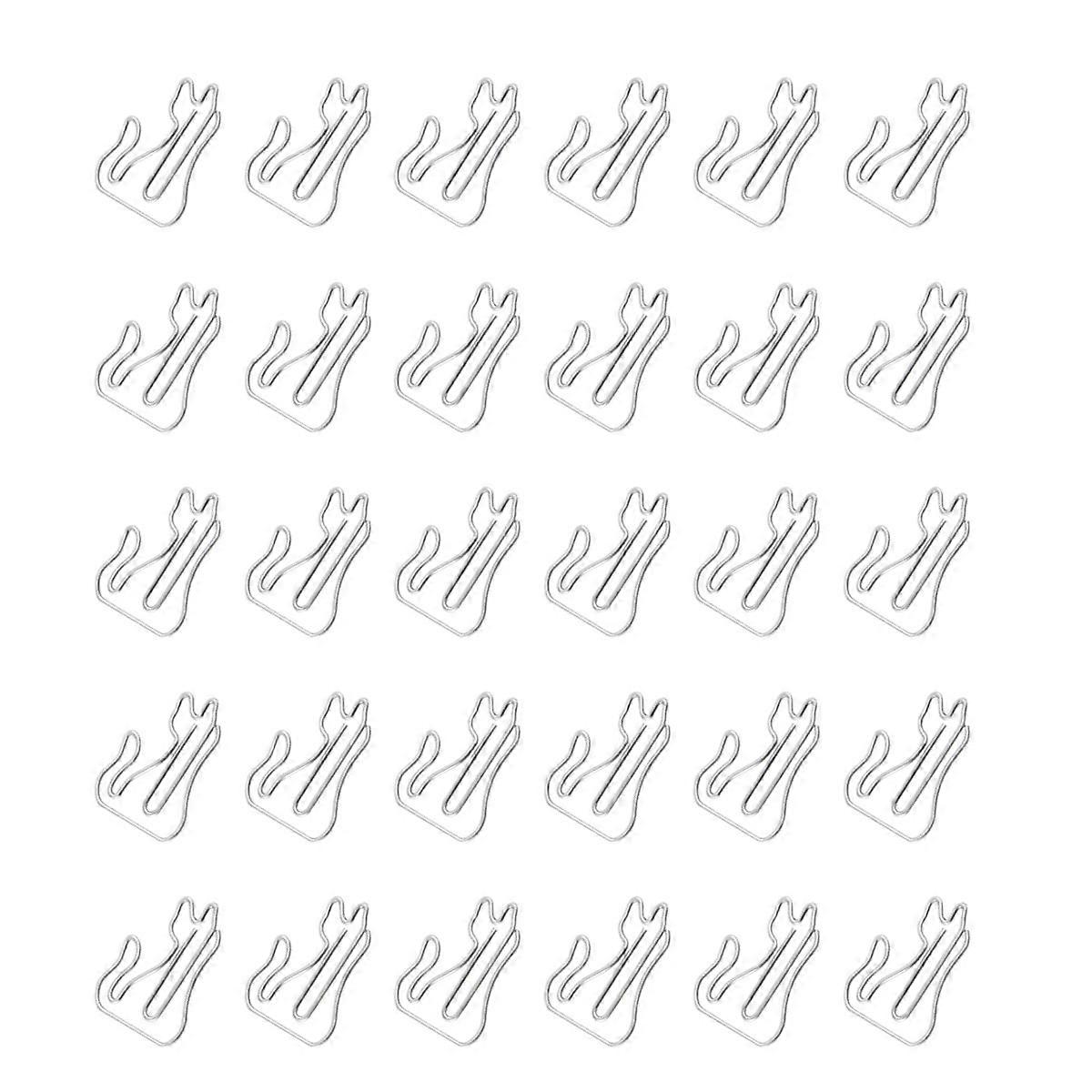 Unique Cat Shaped Paper Clip Practical Design Organizing Documents School Use 30Pcs