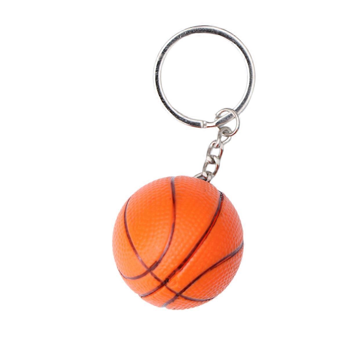 Basketball Keychain Men Basketball Key Chain Orange 4.00X4.00X4.00CM Organize Keys 1Set