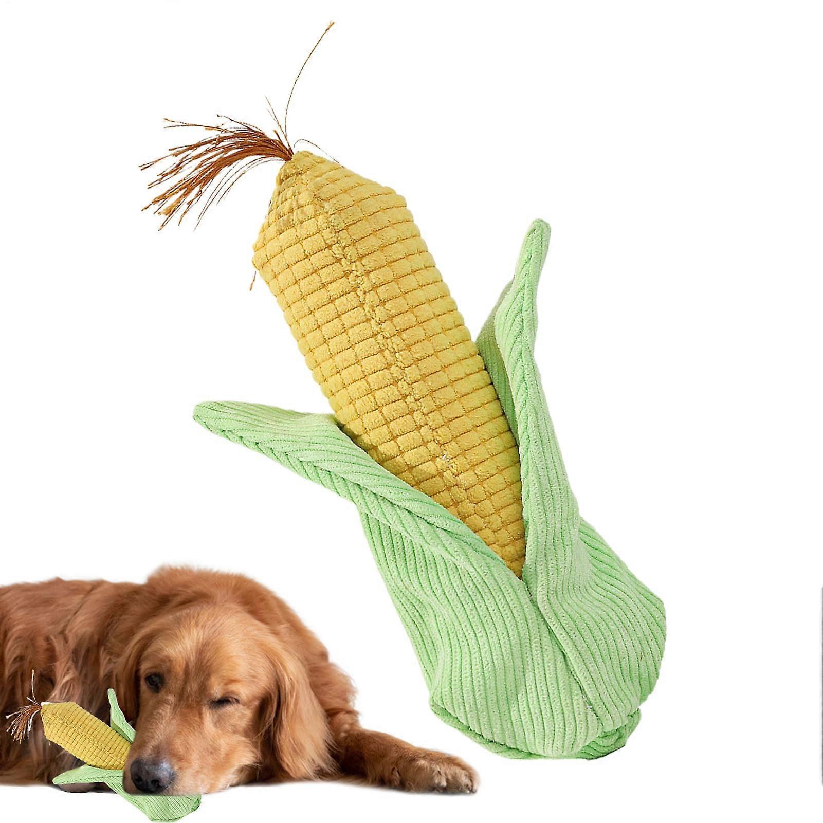 Interactive chew toy for dental care with squeaker for strong chewers