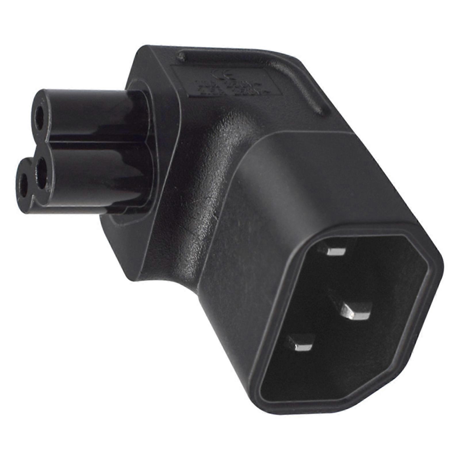 IEC320 C14 To C5 Power Adapter Right Angle Male to Female Power Connector, PVC Copper Conductor for Electronics Multicolor