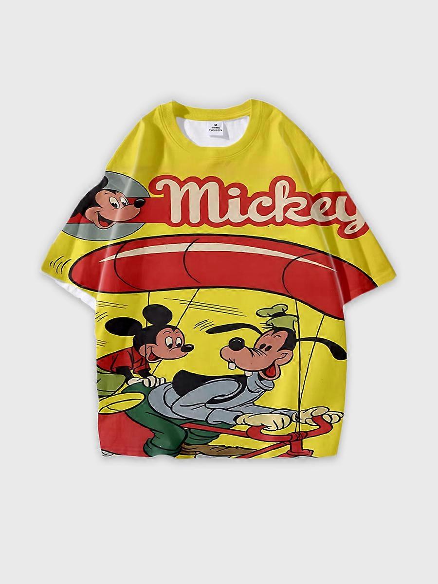 T-shirt round neck Cartoon Pattern loose short sleeve D1685