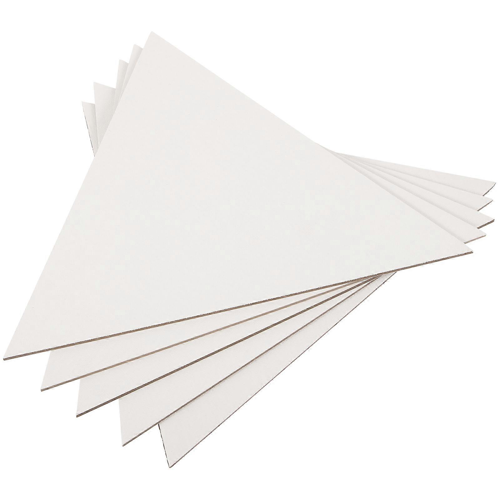Panneaux de toile Peinture à l’huile Fournitures Petite peinture Toile Forme de triangle équilatéral pour utilisation en classe Débutants 20x17cm 5Pcs