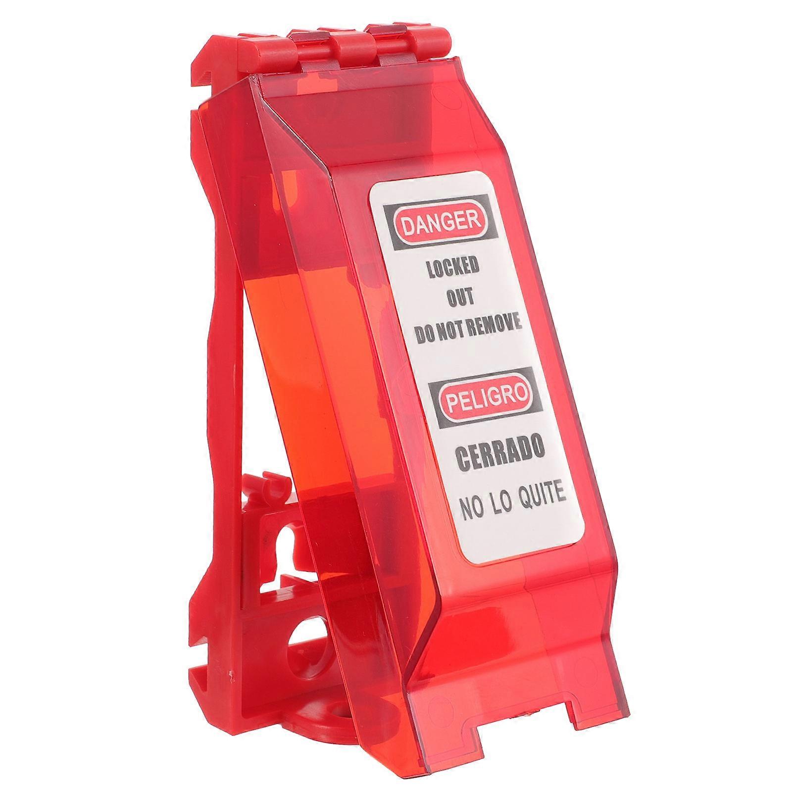 Switch Lock Protector Light Toggle Guard Universal Lock Protector For Home Safety Red 12X4.5X2.6CM Wall Mounted 1Pcs