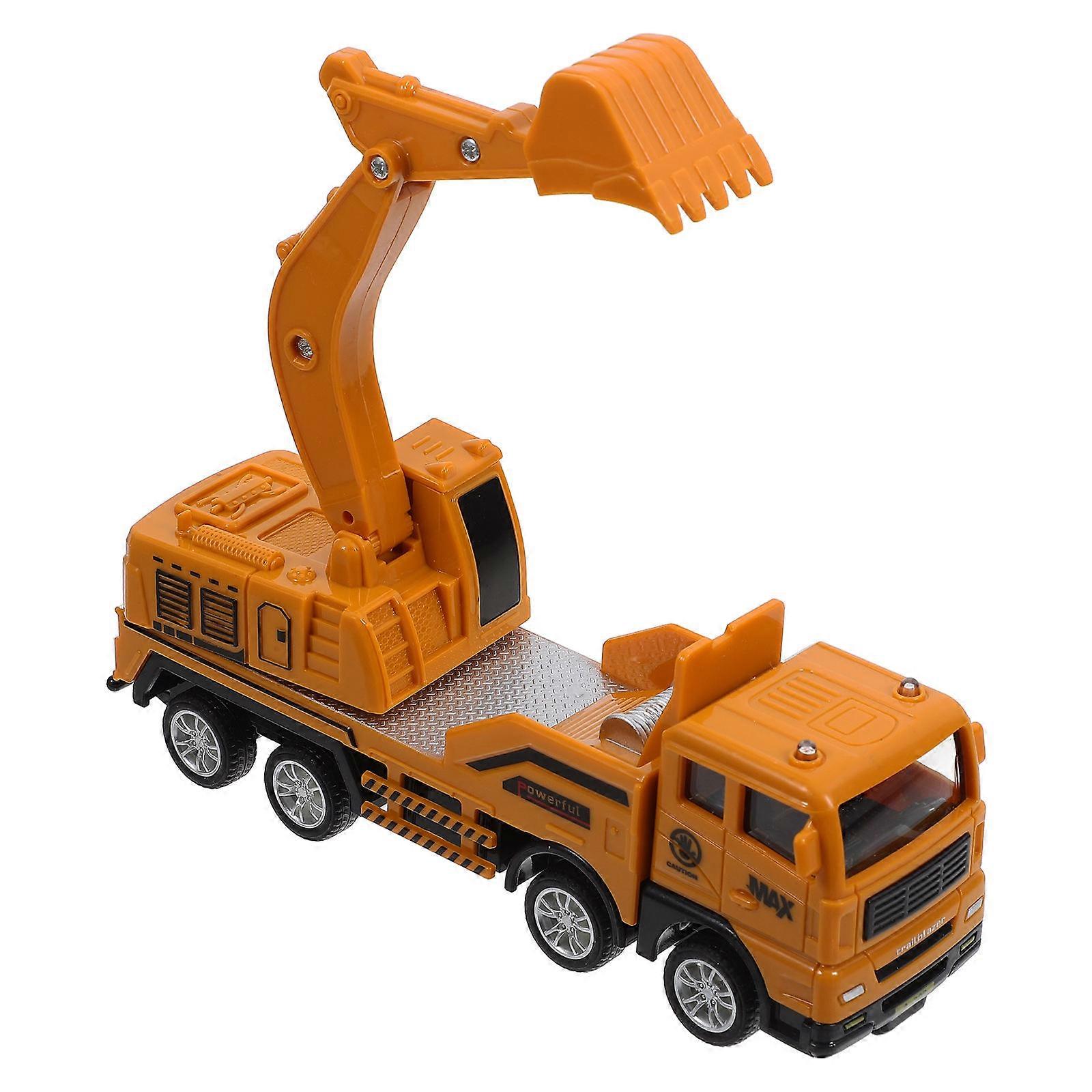 It sounds like you're describing a **small construction truck toy** designed for realistic simulation and outdoor play. Here's a refined and