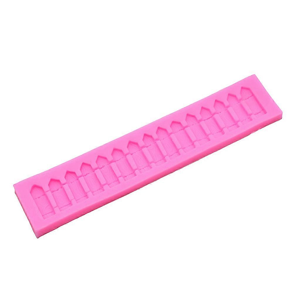 Pink Silicone Cake Mold Set for Baking Use Fence Shape 6 Pieces Non-Toxic Environmental Protection
