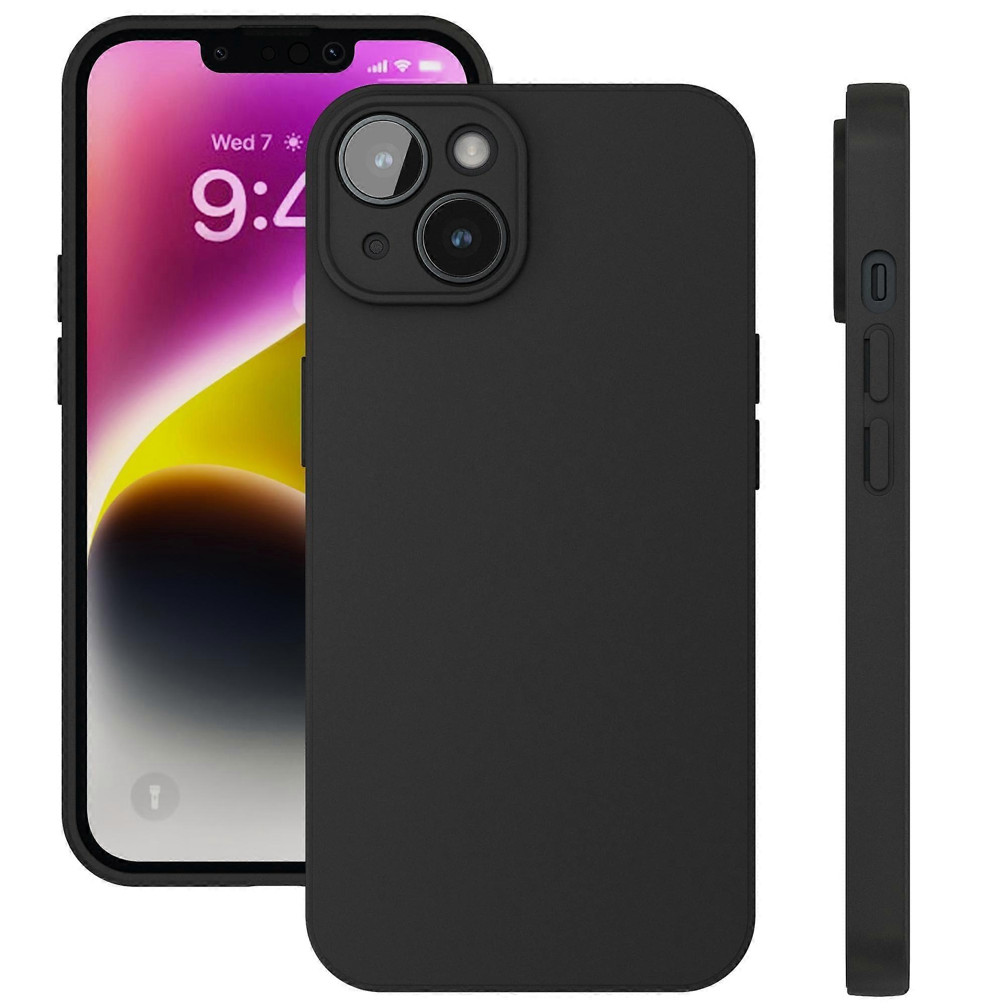 iPhone 14 Mobile Phone Case Matte Black Shockproof Scratch-Resistant Slim Design with Camera Protection Anti-Fingerprint