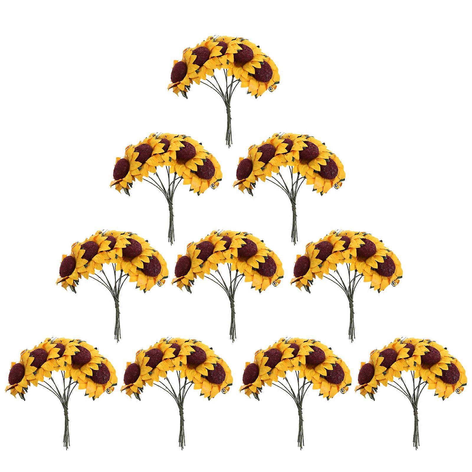 Simulated Flower Decoration For Company Events And Holiday Functions 7X3cm Handmade Yellow 1 Set