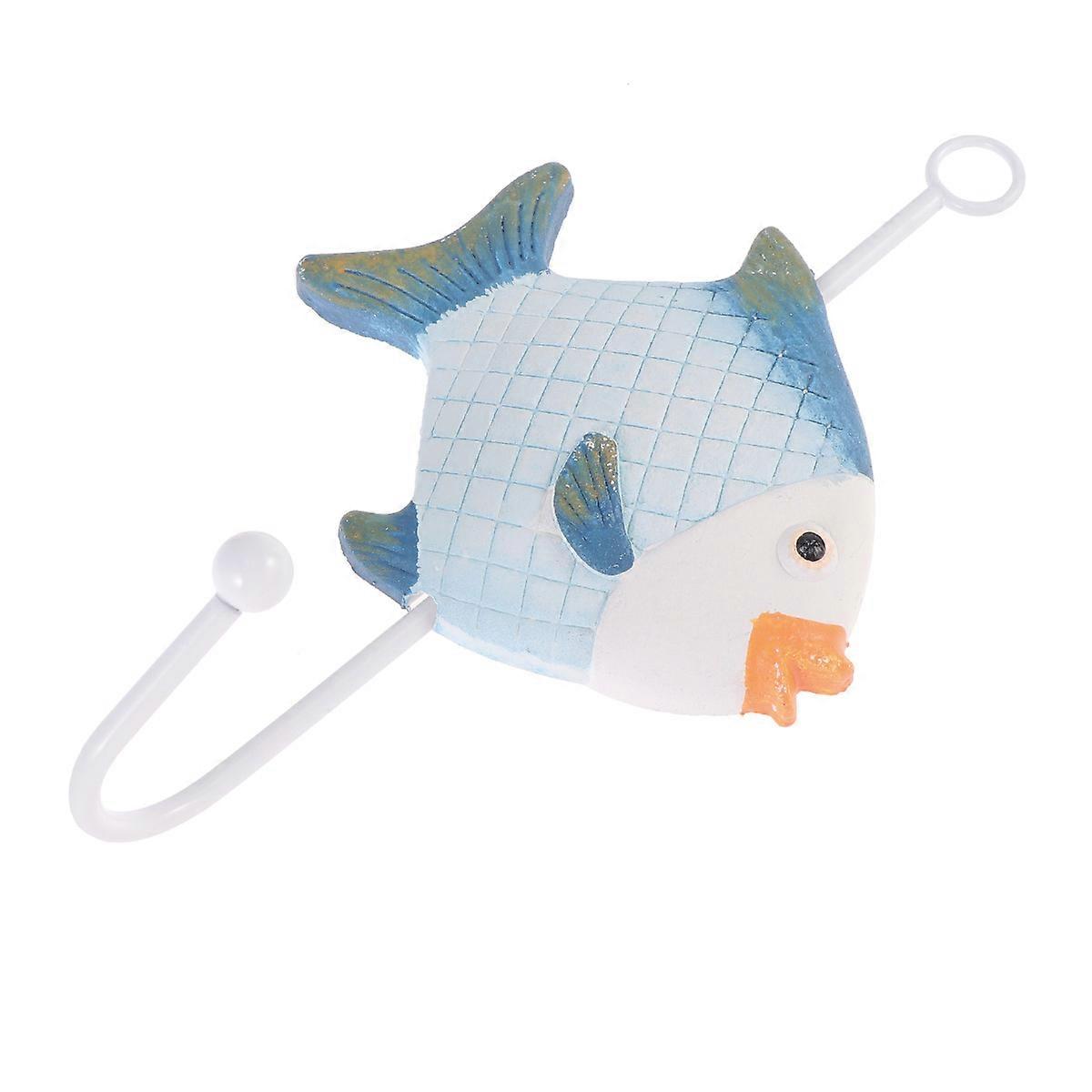 Hanging Coat Hook Fish Shape Iron Hooks For Bag Hat Keys Practical 2Pcs