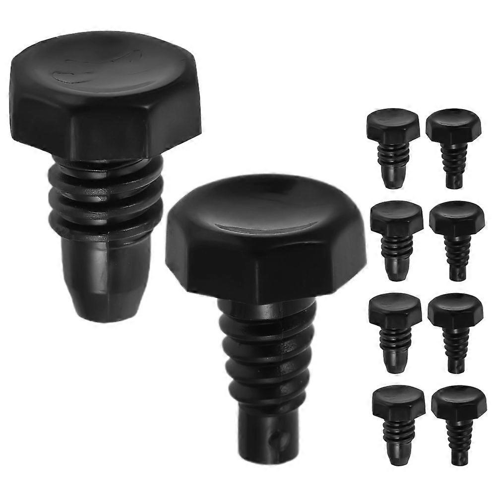 Durable Black Plastic Billiard Cue Tail Protectors for Snooker and Pool Cues 10pcs Essential
