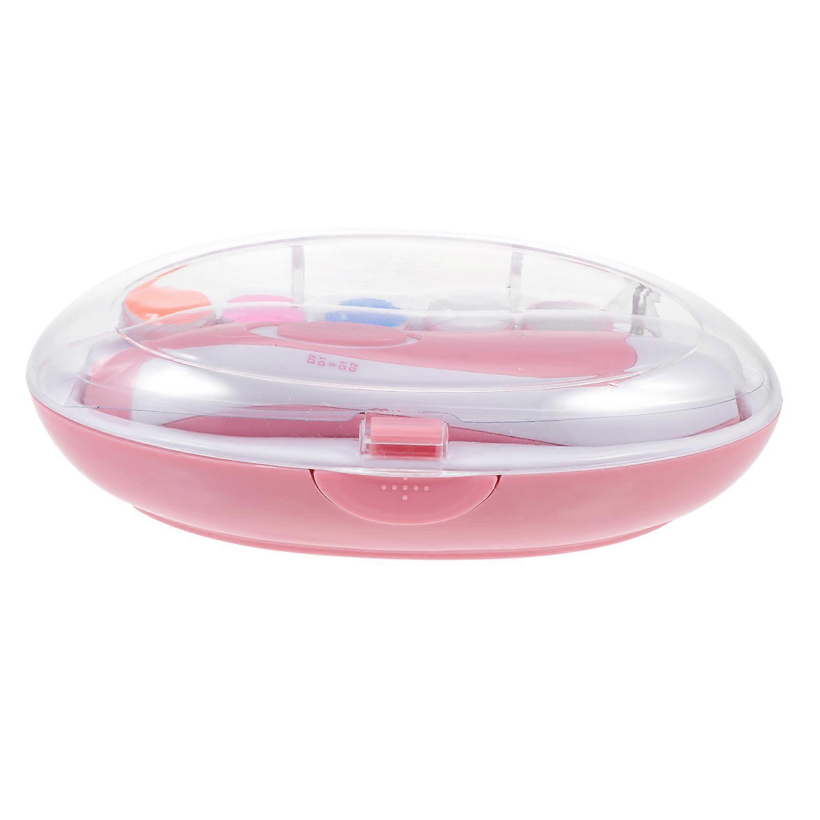 Baby Nail Polisher For Parents Use With Nail Care Tool Function In Pink ABS Material 1 Set
