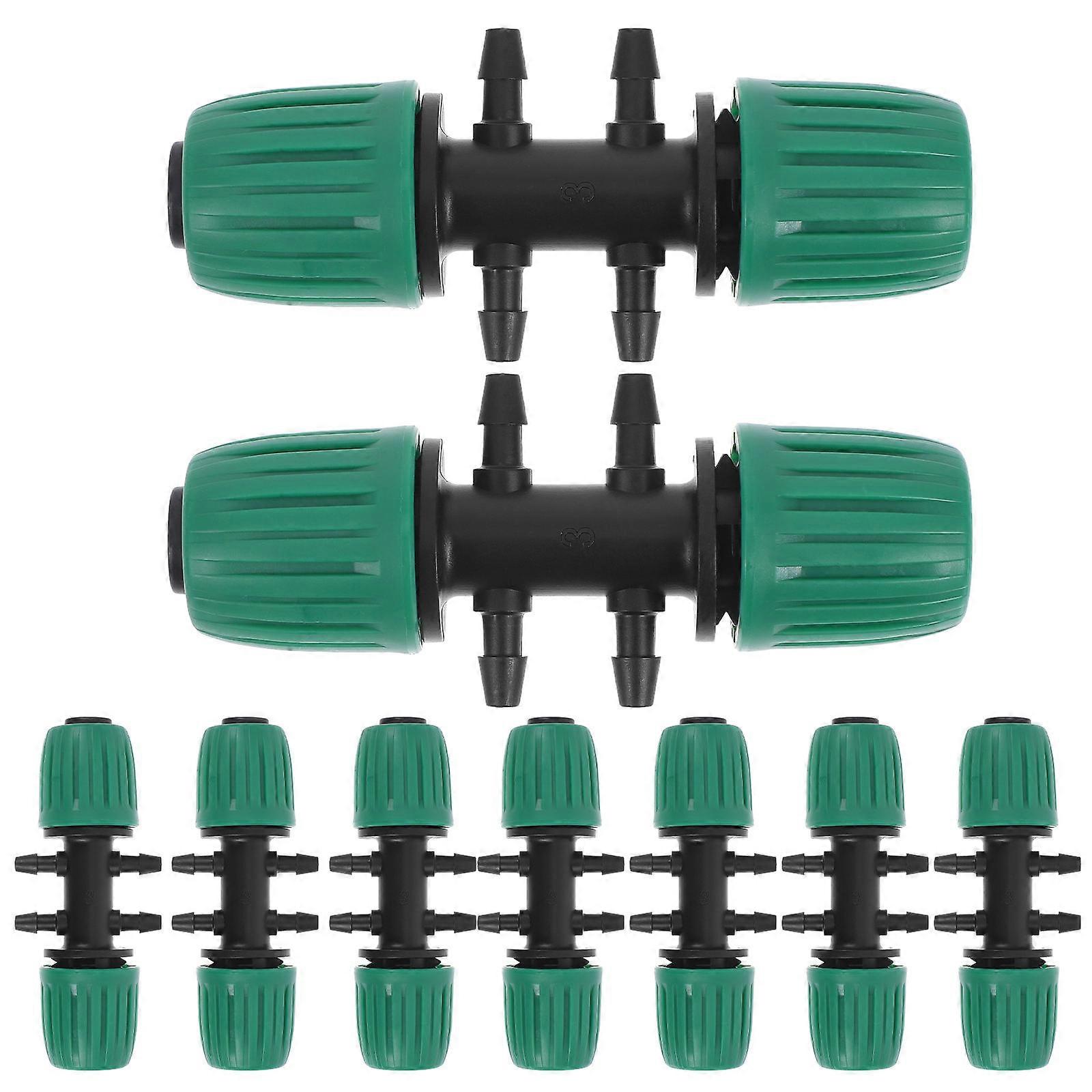 Irrigation Connector Accessories 10Pcs Six-Way Adapter For Flower Beds Quick Connect Other Agricultural Applications Sturdy Design