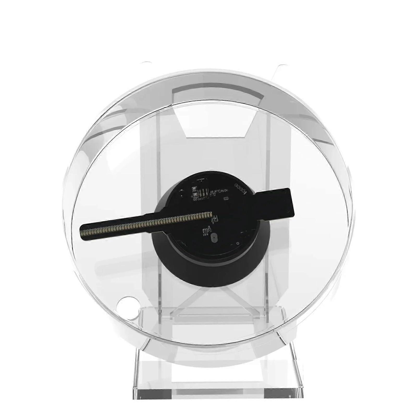 3D Hologram Fan Projector, Mini LED Holographic Display for Logo Advertising with Clear Cover for Commercial Use and Halloween Events