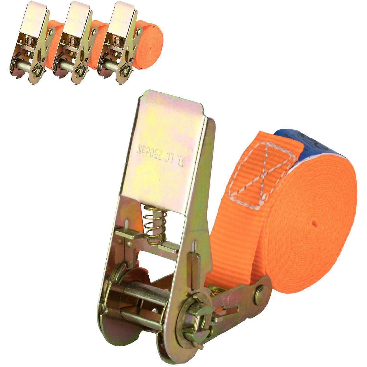 Hook Lashing Strap Orange Ratchet Strap 4 Pieces 4m Length