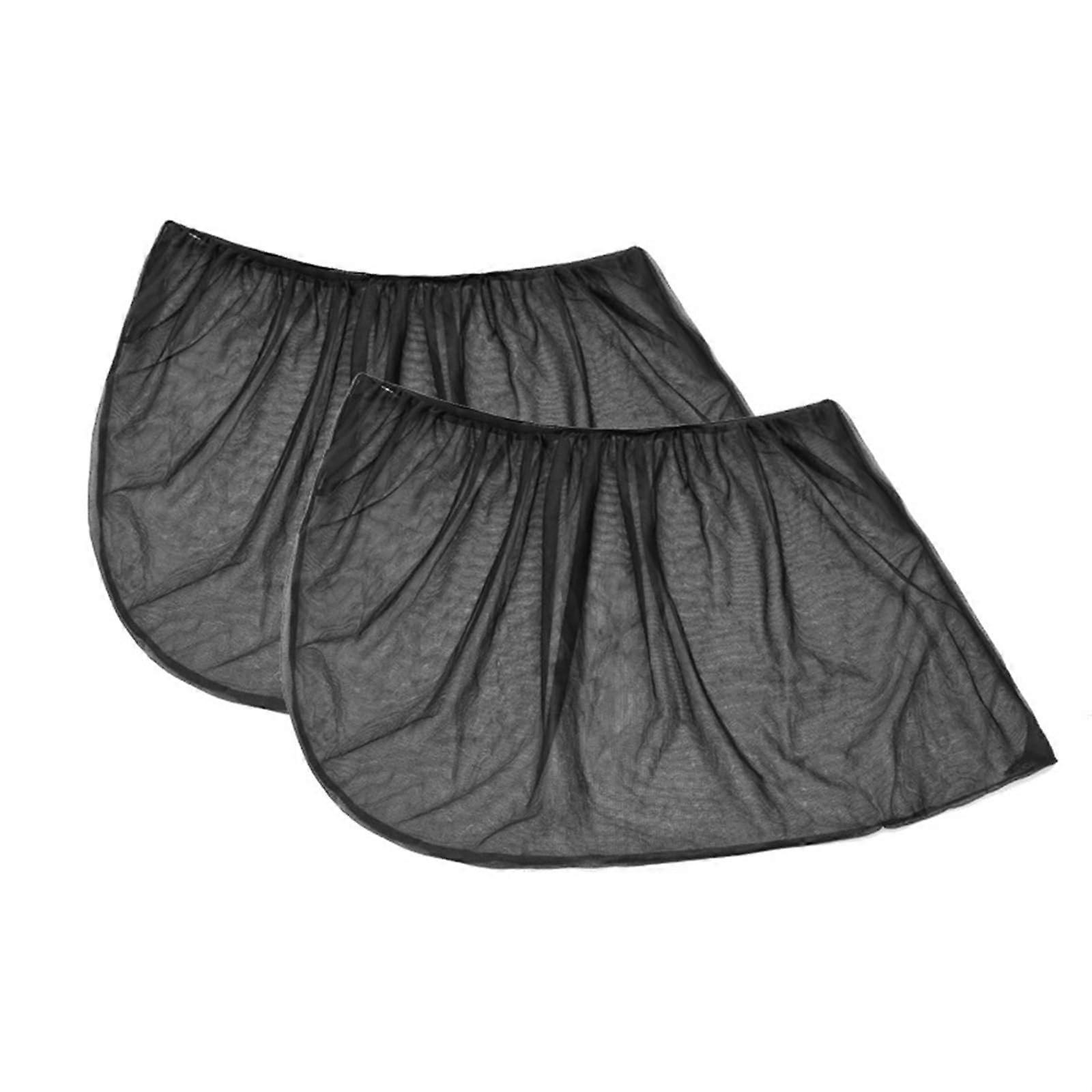Car Sunshade Net Front Rear Window Insulation AntiMosquito UV Protection (2pc)