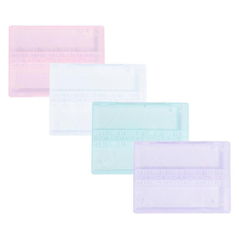 4pcs Grinding Head Storage Box Nail Drill Bit Case Nail Drill Bits Container Nail Drill Bits Organizer Nail Drill Bits Storage Case Pp Manicure