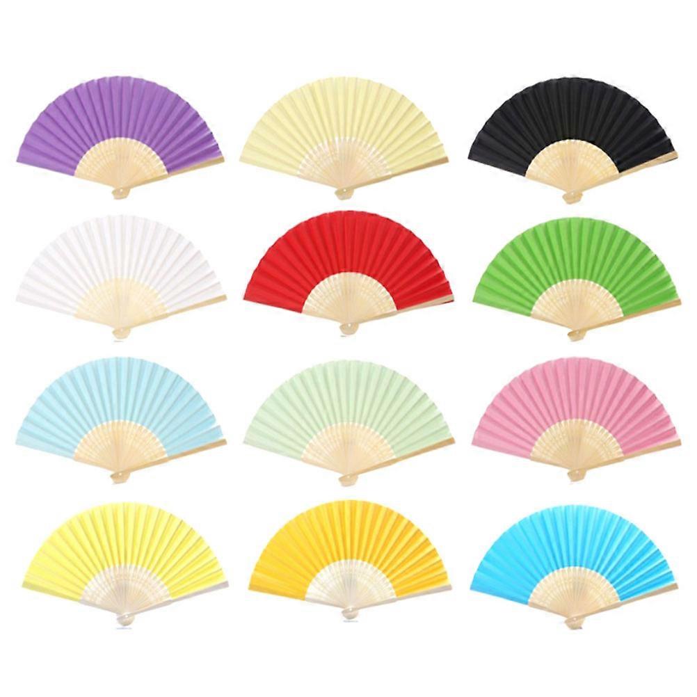 Artistic fan, reusable blank design for painting, ' event favor