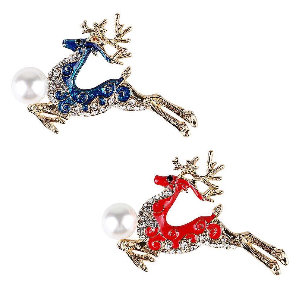 2pcs Animal Shaped Brooch Creative Temperament Women Jewelry Accessories Alloy Boutonniere for Girls and Women Blue