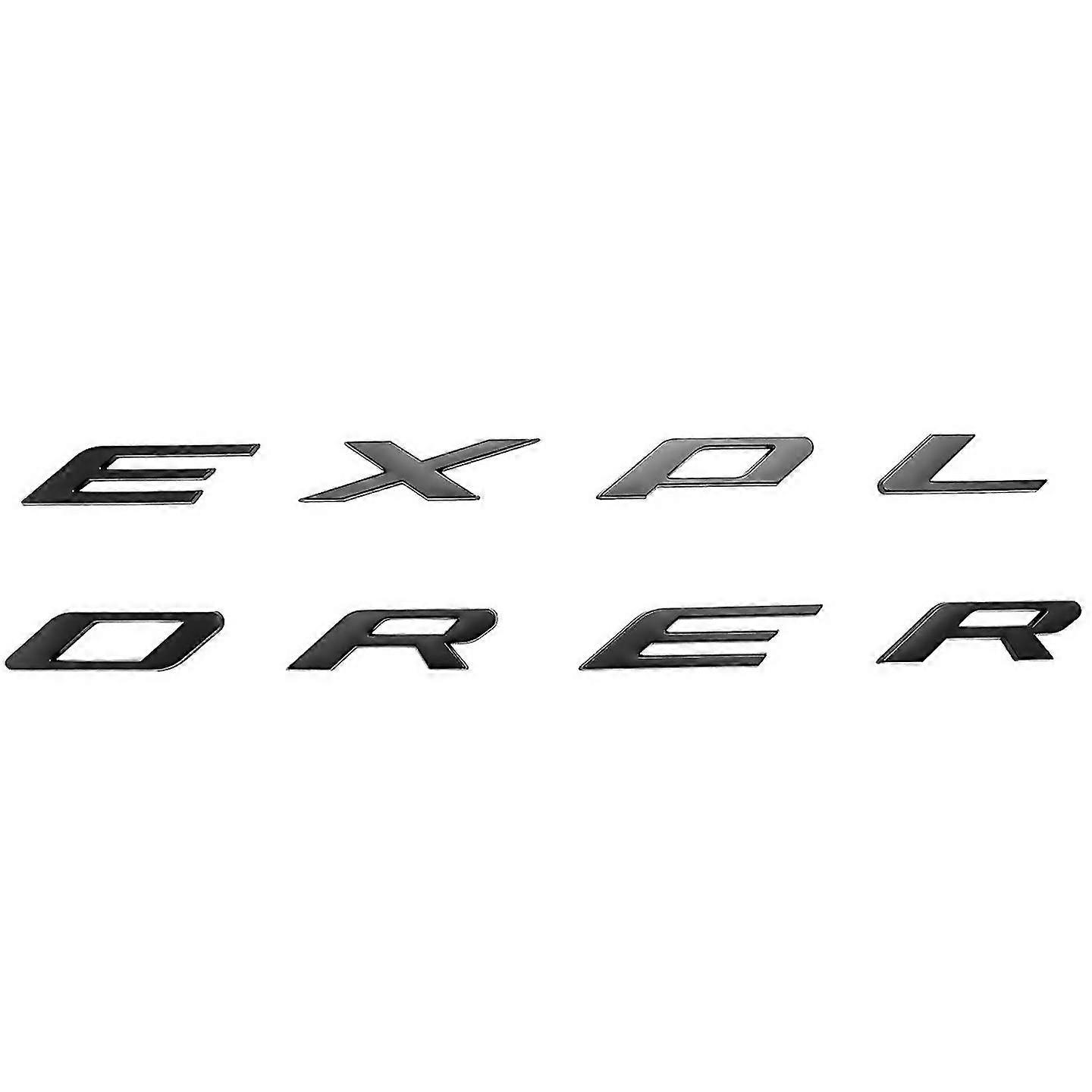 For 3d Letters Abs Front Hood Stickers For Explorer Matte Fruugo Uk Black