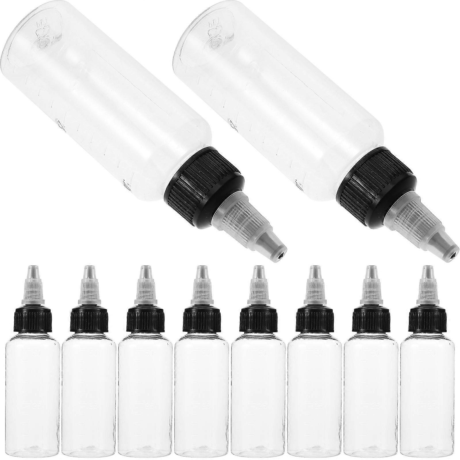 10pcs Plastic Oil Palette Bottles Dipper Empty Paint Portion Bottle Set