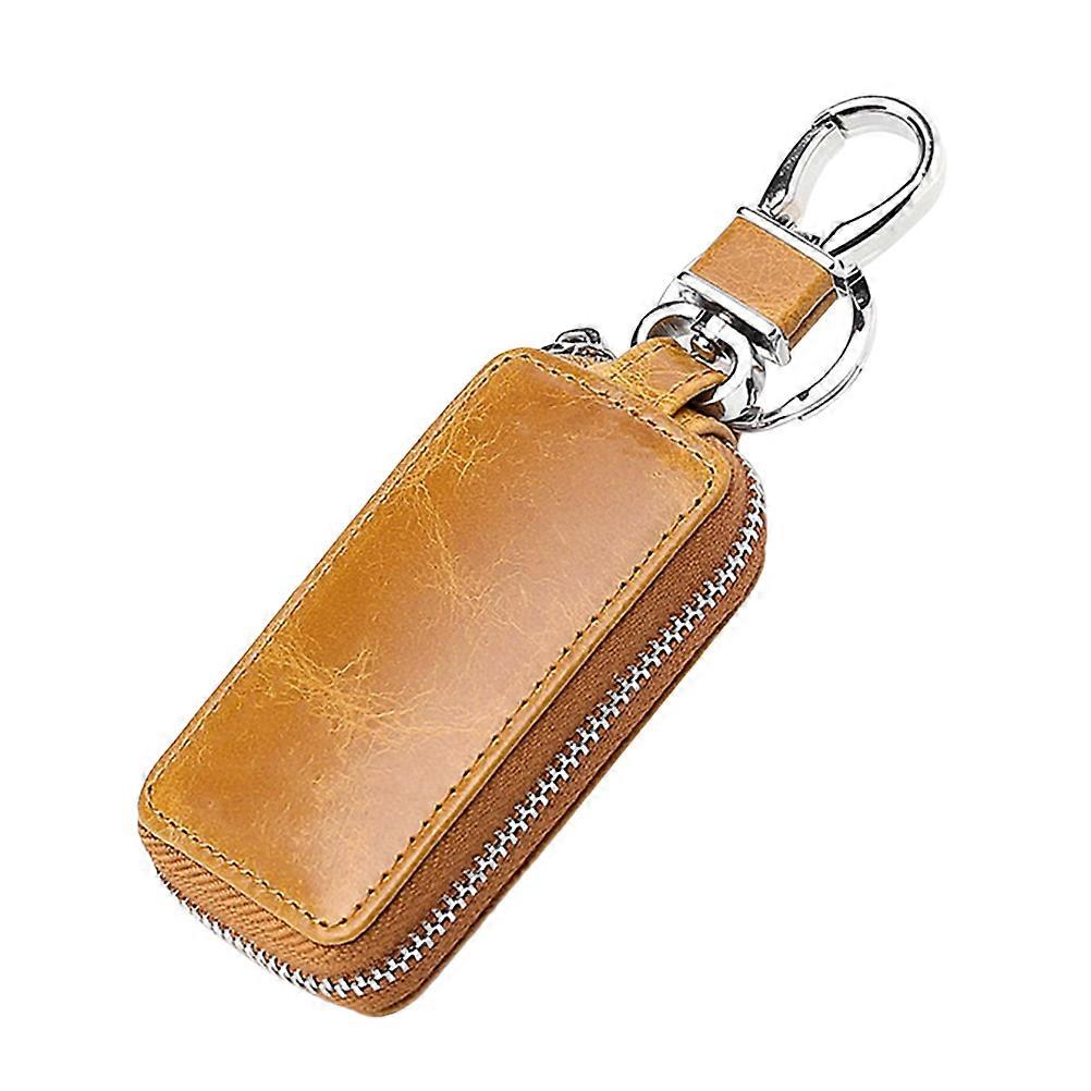 Portable Car Key , Retro Waistband Key Case for Motor Vehicles, Stylish Durable Top Grain Pouch with Zipper, Elegant Craftsmanship for Easy Access