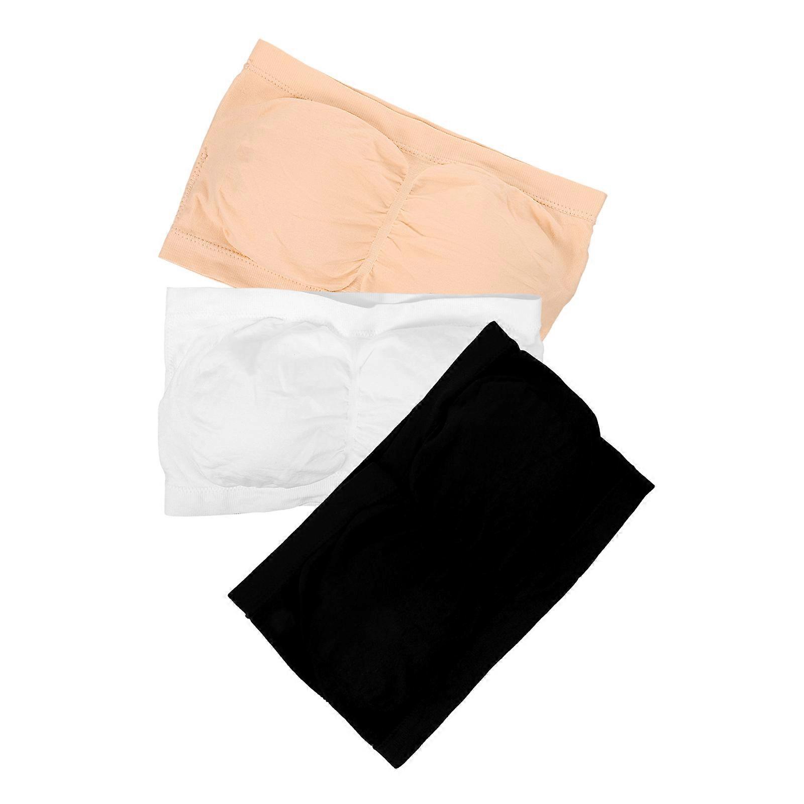 Strapless Bandeau Top for Women Made of Nylon with Comfortable Fit and Versatile Pack Assorted Color