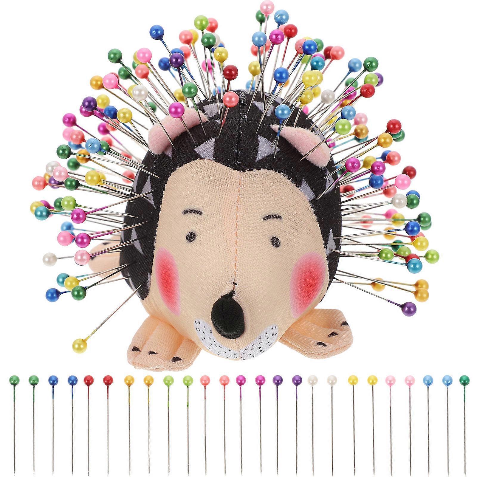 Hedgehog Shape Cute Pin Cushion Ideal for Sewing and Needle Storage for Moms and Beginners in Assorted Color 1 Set