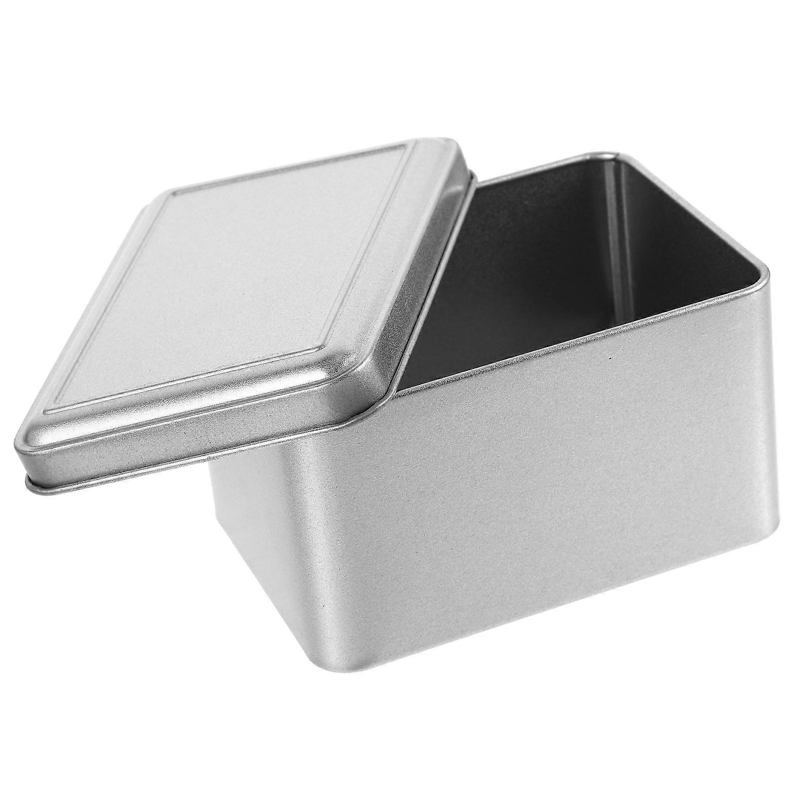 Silver Tinplate Storage Jar with Lid for Loose Tea Leaves Coffee Beans and Candies Keeps Food Fresh Longer