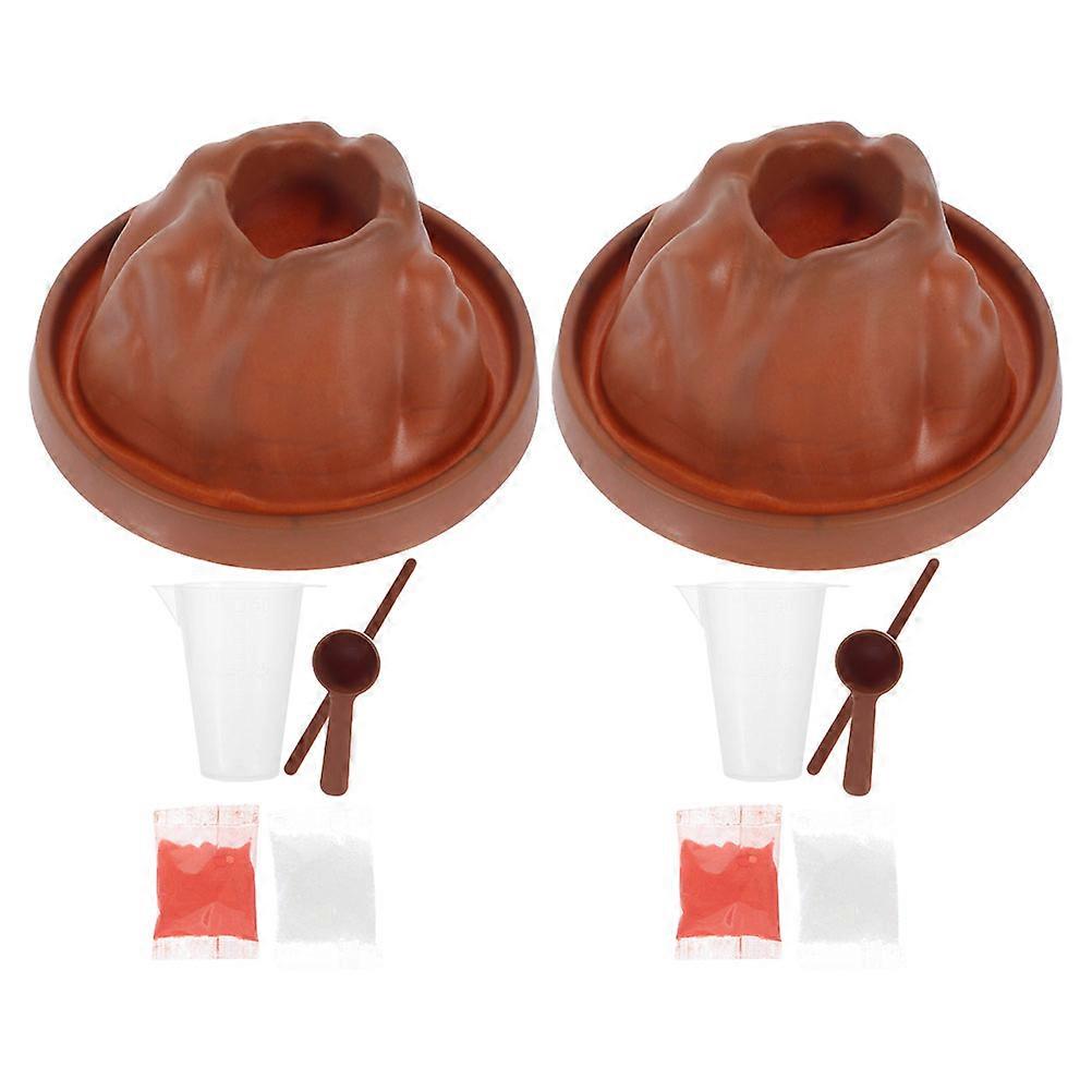 Volcanic Eruption Experiment Kit Science Project Educational Activity Assorted Color Diy Model 2 Sets